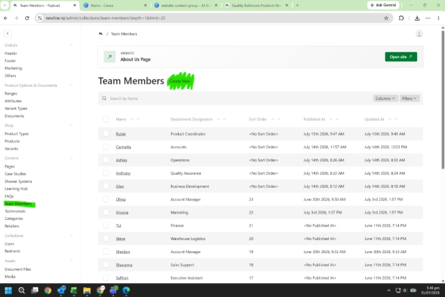<h1>How to Upload Team Members</h1><p></p><ol><li><p>Dashboard > Team Members > Create New</p></li></ol><p></p>