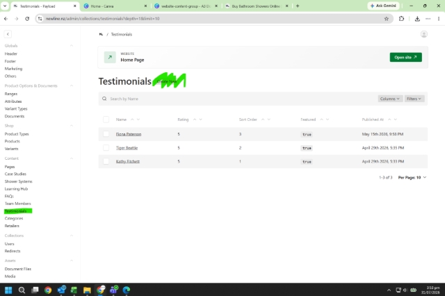 <h1>How to Upload Testimonials on the NL Website</h1><p></p><ol><li><p>Dashboard > Create New</p></li></ol><p></p><p></p>