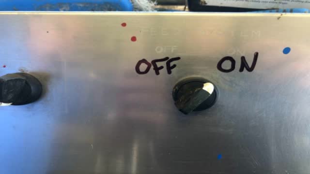 <p>And make sure the feed switch has turned to the right on.</p>