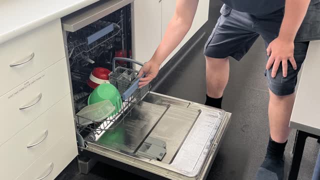 <p>Clean and put away all dishes and cutlery.</p>