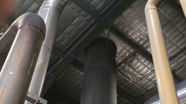 <p>Using the necessary fall prevention equipment, remove roof iron sheets to gain access to top stack brace and remove brace.</p>