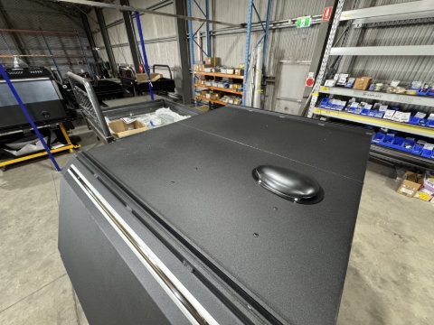 <p>IMPORTANT </p><p>The “Muller” vent of roof, goes to the front of the Tray (closest to Headboard)</p><p><br></p><p>Other than the vent, there is no front or back to a canopy</p>