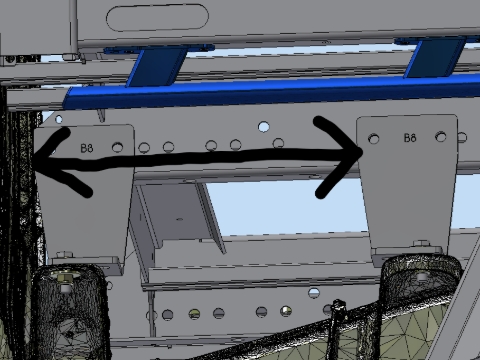 <p><strong>Second Mounts</strong> "B8".<br>385mm front front of first mount, to front of this mount<br></p>