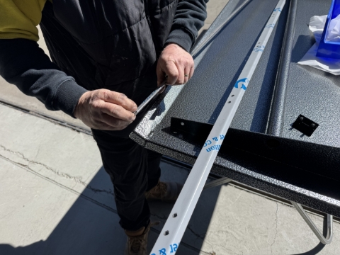 <p>Fit drip rails. </p><p>Peel off the plastic Coating.</p>
