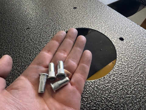<p>Install Rivnuts in roof </p>