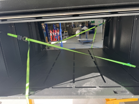 <p>Use straps as braces to hold the canopy square close the door to test</p>