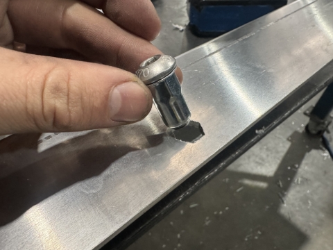 <p>Put in hole</p>