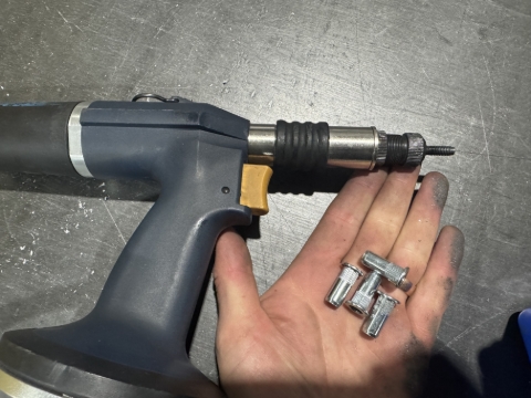 <p>Get the Rivnut gun, and M6 sealed Rivnuts</p>