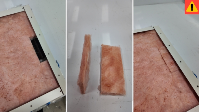 <h1><span>Door Assembly</span></h1><ol><li><span><span>Fit the insulation into the door.</span><br></span></li><li><span>Cut & remove the insulation around the handle, and cut the removed insulation in half to make it thinner.</span><br></li><li><span><p><span>Place one half of the thinner Insulation you cut back over the handle and discard the rest.</span></p></span></li></ol><blockquote><p>Remove the protective plastic from the inner edges of the door and the inner stainless back before the next step.<br></p></blockquote>
