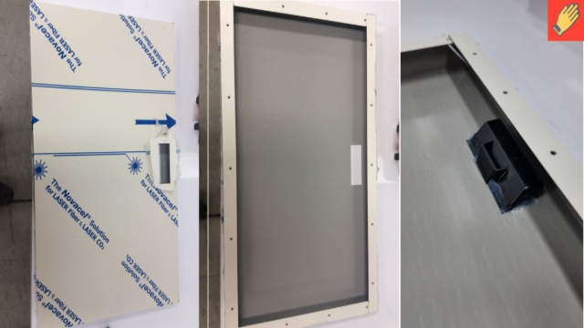 <h1><span>Door Assembly</span></h1><ol><li><div>Remove the stainless cover from back of the door.</div></li><li><div><span>Fit the plastic handle onto the outside of the door, and use a small amount of silicone on the inside to secure it.</span><br></div></li></ol><div><span><br></span></div>