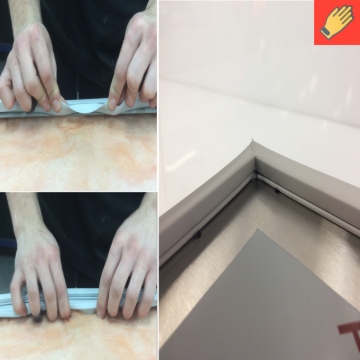 <h1><span>Door Assembly Gasket</span></h1><ol><li><span>Place the door gasket over & around the door.</span></li><li><span>Followed by taking the lip of the gasket & folding the gasket under the metal on the door frame. Continue all the way around.</span></li><li><span>Slide the stainless door panel under the gasket.<br></span></li></ol><p><br></p>
