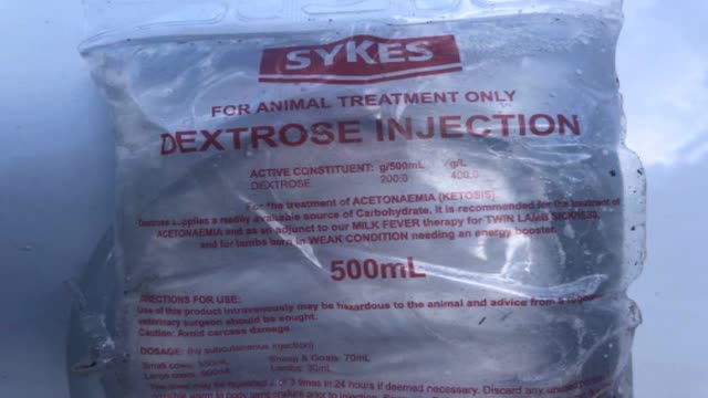 <p>Glucose 
To treat weak, sick cows to give an energy boost.
Only under the skin.</p>

