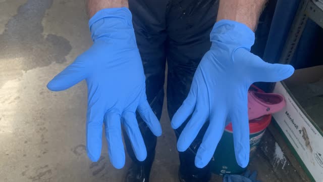 <p>ALWAYS WEAR GLOVES.</p>
