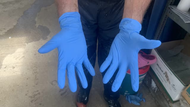 <p>Always wear gloves</p>
