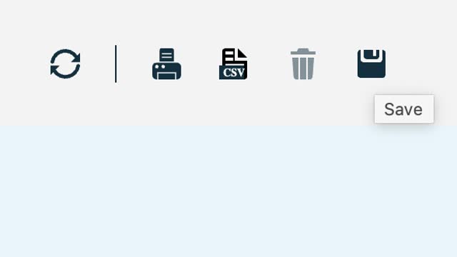 <p>In the top right corner you can save the report, create a CSV file or print your report.</p>