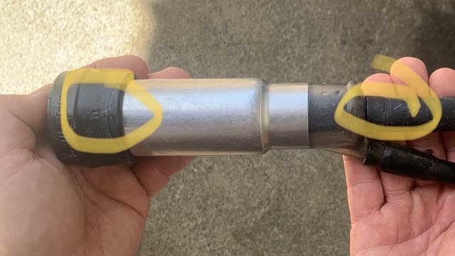<p>The inflation has arrows on each end of it or some other mark. It’s important they line up otherwise it is twisted inside the shell.</p>