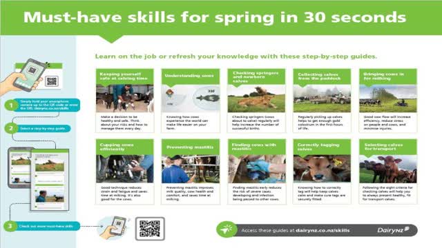 <p>To download our Must-Have Skills in Spring poster <a href="https://www.dairynz.co.nz/skills">click here</a></p>