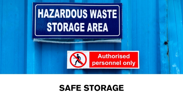 <p>Store chemicals in properly labeled containers.</p><p>Keep containers closed when not in use.</p><p>Store incompatible chemicals separately.</p><p>Ensure adequate ventilation in storage areas.</p><p>Control ignition sources.</p><p>Store only the minimum volume needed.</p><p>Clean up spills immediately and according to SDS instructions.</p><p>Regularly inspect storage areas. Report issues.</p><blockquote><p><strong>Refer: </strong><a class="e-rte-anchor" href="https://content-v2.api.worksafe.vic.gov.au/sites/default/files/2018-06/ISBN-Recognising-dangerous-goods-1999-04.pdf" title="https://content-v2.api.worksafe.vic.gov.au/sites/default/files/2018-06/ISBN-Recognising-dangerous-goods-1999-04.pdf" target="_blank" aria-label="Open in new window">WorkSafe Segregation Chart</a></p></blockquote>