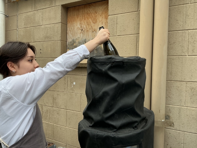 <p><span style="font-size: 16px; line-height: 1.4;">Crushing of bottles</span></p><ul><li><p><span style="font-size: 16px; line-height: 1.4;">Ensure that the bottles to be crushed are empty then feed bottles with a gentle push into the flaps at the top of the BottleCycler, one at a time This can be done as quickly as you like. Green light will flash while machine is crushing.</span></p></li></ul><p></p>