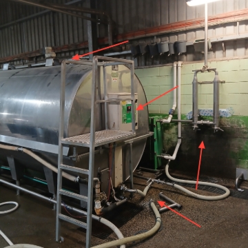 <p><strong>Check</strong>&nbsp;<strong>list</strong><strong></strong></p><p>Milk going in vat</p><p>No milk leaks&nbsp;</p><p>Vats ON &amp; cooling&nbsp;</p><p>Agitators working</p><p>Cows getting grain&nbsp;</p><p>Cows going to right paddock&nbsp;</p><p><br></p>