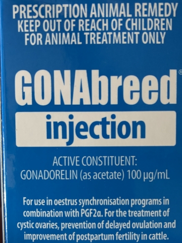 <p><strong>Please READ/ UNDERSTAND AND CONVEY TO STAFF information on correct usage and click the complete step.</strong></p><p></p><p><strong>USE</strong></p><p>Reproduction hormone.</p><p><strong>DOSE</strong></p><p>Dose rate. 1 ml as per reproductive programs. DEEP IN MUSCLE ONLY</p><p><strong>WITH HOLD</strong></p><p>Withholding periods. NIL</p>