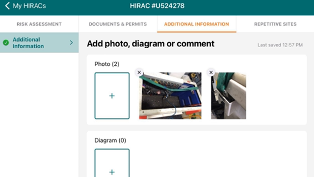 <p>Put photo/s in the eHIRAC’s additional information section</p>
