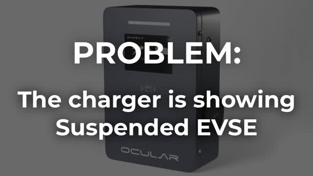 <p><strong>a.</strong> SuspendedEVSE means the charger has paused the charging session, this is because there’s not enough power available to charge the car. In general, it requires more than 6.1 A to start a charging session. Once there’s enough power, the session will be automatically started.</p>
<p>If the problem persists, please contact us for further information.</p>