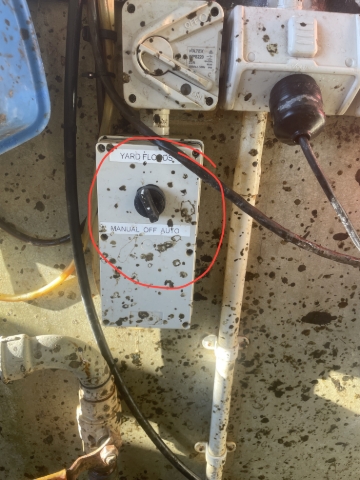 <p>Turn off yard flood lights </p>