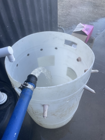 <p>You can save this hot water for cleaning calf gear - just be careful it will still be very hot</p>