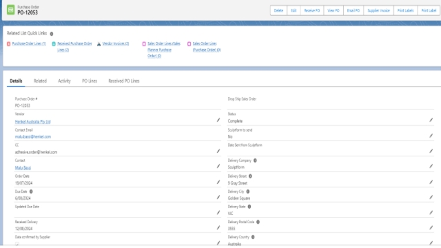 <p>Refresh the page to see the invoice you have just entered.</p><p>Then Go to Total Section on this PO’s to check if there is any variation.If there is any variation
on the receved Figure( BY Todd) and the invoice figure we need to make an adjustment.</p><p>For the adjustment go to Purchase order Lines View.</p>