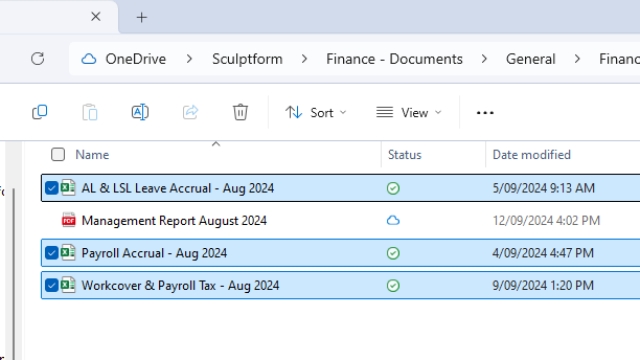 <ul><li><p>Create a new folder e.g September 2024</p></li><li><p>Copy & paste August’s excel sheet & rename it to SEP 2025</p></li></ul><p></p>