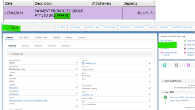 <p>#1
Deposit Received for BOQ/Quote.
Which means in the Salesforce the BOQ has not been converted to SO. In this case we cannot apply the payment in SF.</p>