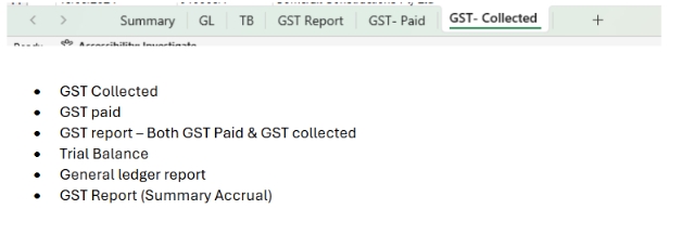 <p>Needed report for GST</p>