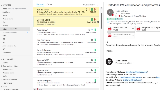 <p>Drag the invoice from AccountsAP Email to In-tray</p>
