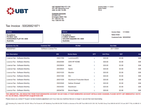 <p>UBT invoices - Always check on invoice if Direct Debit is indicated on the invoice. </p><p></p><ul><li><p>Sample invoice for Direct Debit</p></li></ul><p></p>