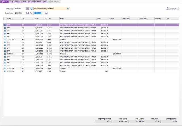<p>Sample Account Details for 2-9517</p>