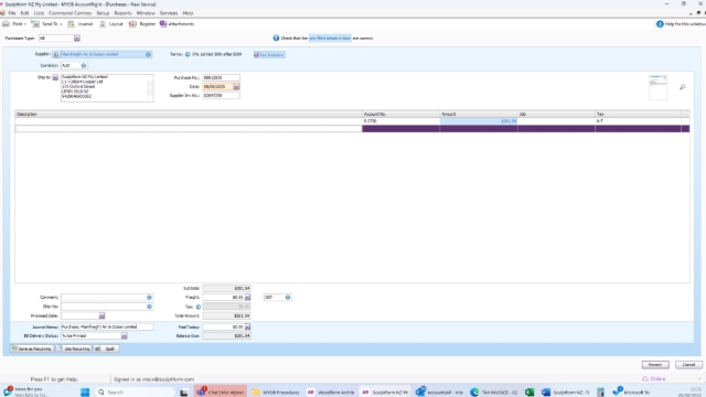 <p>Custom – Disbursement invoices
Tax invoice DISBURSEMENT (always change the Purchase No. to DISBURSEMENT and untick the
Tax Inclusive</p>