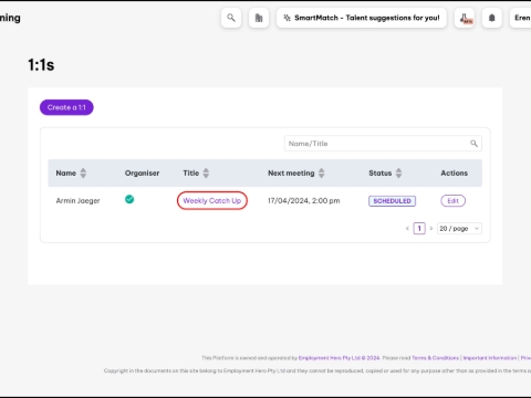 <p>The Team Leader can then add in a 1:1 reply.</p><ol><li><span>Click the Development menu.</span></li><li><div>Under Coaching, click the 1:1s submenu.</div></li><li><div>Click the 1:1 that needs a reply.</div></li></ol>