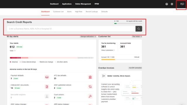 <p>For a specific company to check, </p><p></p><p>Go to the CW Dashboard and enter the ABN (Australian Business Number) in the search bar to ensure the accuracy of the company being searched.</p>