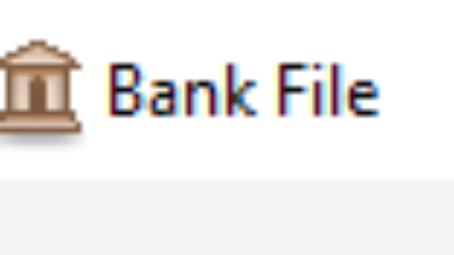 <p>Click bank file</p>