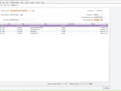 <p>Tick All to create an ABA file</p>