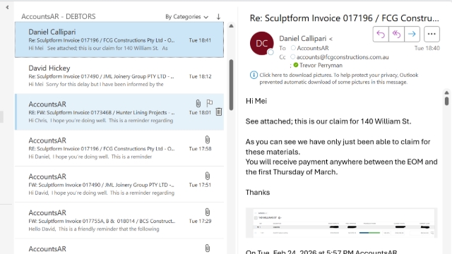<p>Sample of a customer's reply, stating the reason for late payments and their promised payment dates.</p>