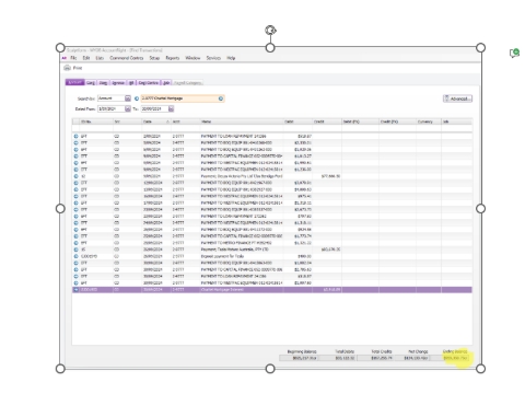 <p>For the Reconciliation go to 2-9777 Chattel Mortgage Need to match with the balance figure of excel sheet & Ending balance figure of MYOB</p>