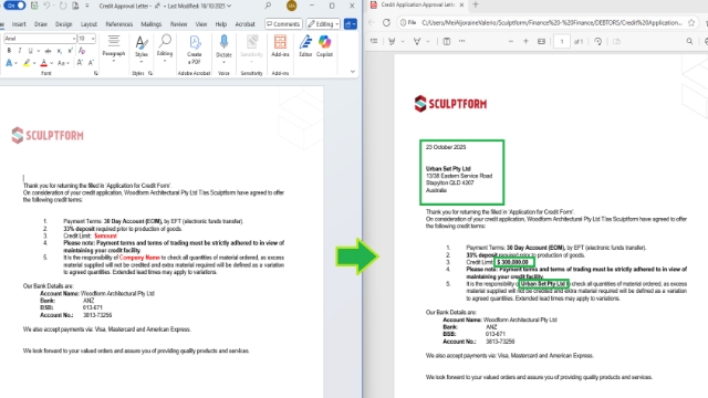 <p>Create Credit Approval Letter for the customer.<br><br>Save in PDF File.</p><p></p><p></p>