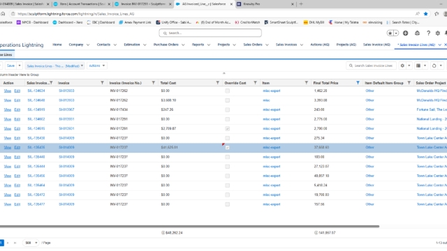 <p>Then we need to update COGS figure in SF
Follow this link - AG Invoiced_Line__c | Salesforce
Update the COGS figure in this case USD 41,625.01, Griffin Painting Inc one is already link
with INV-17237 in SF
Click save</p>
