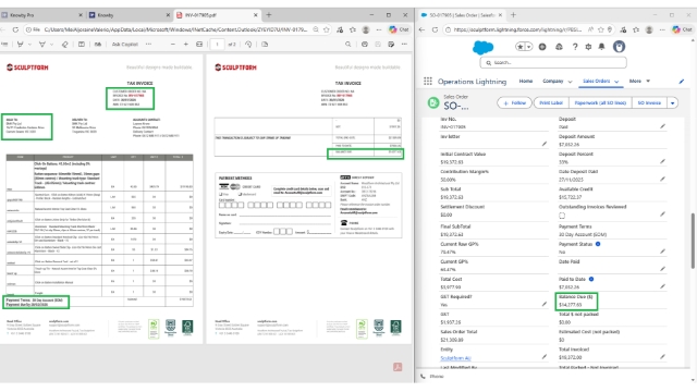 <p>Before sending the reminder email, check that all information matches the Tax Invoice attached, SF Sales Order, and the Debtors Report.</p><p></p><p>Verify the following:</p><ul><li><p><strong>Sold To</strong></p></li><li><p><strong>Balance Due</strong></p></li><li><p><strong>Payment Terms</strong></p></li><li><p><strong>Due Date</strong></p></li><li><p><strong>Special Notes</strong></p></li></ul><p></p>