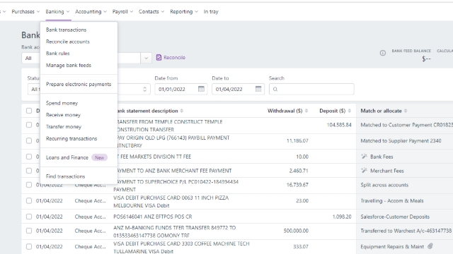 <p>Bank Feeds – Bank Transactions in WEB</p>