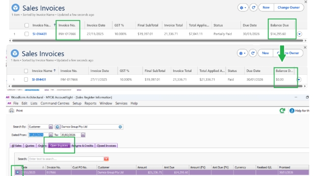 <p><strong>To fix this:</strong></p><ol><li><p>Go to <strong>Sales Register</strong>.</p></li><li><p>Search for the <strong>company</strong>.</p></li><li><p><strong>Open Invoices</strong> tab.</p></li><li><p>Click the <strong>arrow</strong> to open the transaction.</p></li></ol><p></p>