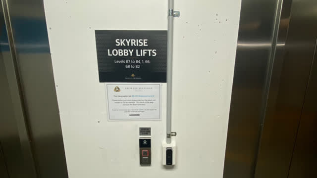 <p>Make sure you take the correct lifts for SKYRISE with access to level 80.
Swipe your other access card, and press lift.</p>