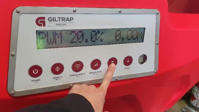 <p>Press and hold the up arrow to increase 'PWM %' and increase belt speed. Return setting to zero or exit menu to stop belt. Menu automatically exits after thirty seconds of no speed change</p>